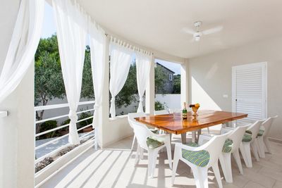 Delightful Beachfront Villa with Pool with Heating Possibility near Rogoznica