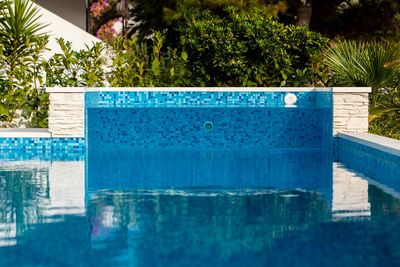 Delightful Beachfront Villa with Pool with Heating Possibility near Rogoznica