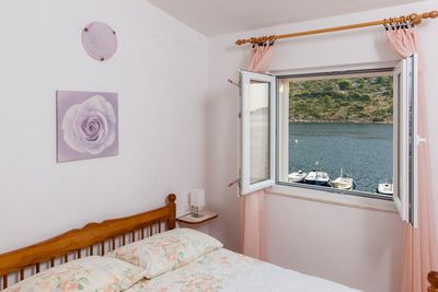 Delightful Beachfront Villa with Pool with Heating Possibility near Rogoznica