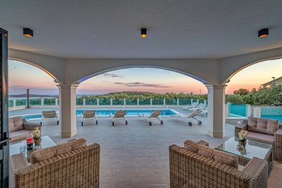 Gorgeous Villa with Large Yard & Heated Pool and Amazing Sea Views in Riviera Rogoznica