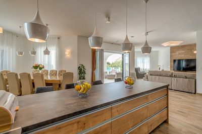 Gorgeous Villa with Large Yard & Heated Pool and Amazing Sea Views in Riviera Rogoznica