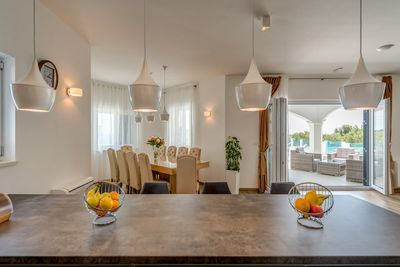 Gorgeous Villa with Large Yard & Heated Pool and Amazing Sea Views in Riviera Rogoznica