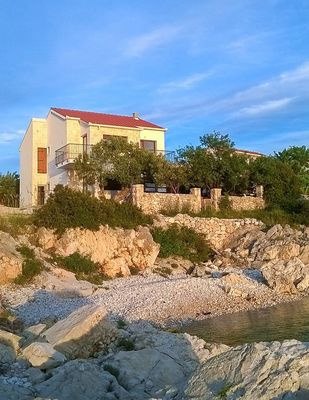 Adorable Holiday House First Row to the Sea with Private Beach near Trogir