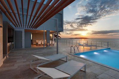 Modern Seafront 5 Bedroom Villa with Infinity Pool and Private Beach Island Vis
