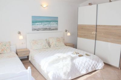 Delightful Beachfront Villa with Pool with Heating Possibility near Rogoznica