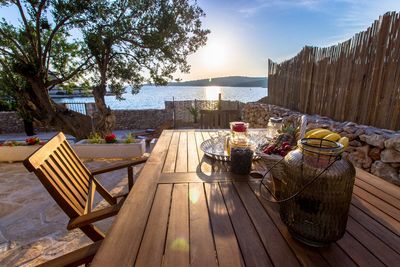 Adorable Holiday Villa with Pool First Row to the Sea and in Front of the Beach near Trogir