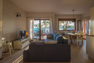 Adorable Holiday Villa with Pool First Row to the Sea and in Front of the Beach near Trogir