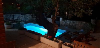 Adorable Holiday Villa with Pool First Row to the Sea and in Front of the Beach near Trogir