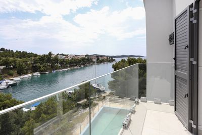 Luxury Seafront Family Villa with Private Pool, Tennis Court and Boat Mooring