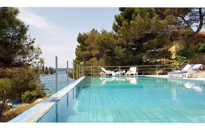Luxury Seafront Family Villa with Private Pool, Tennis Court and Boat Mooring
