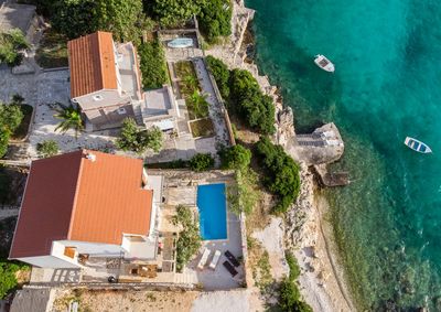 Adorable Holiday Villa with Pool First Row to the Sea and in Front of the Beach near Trogir