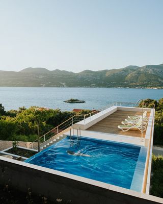 Luxury Sea View Villas with 2 Roof Pools in Korcula island 