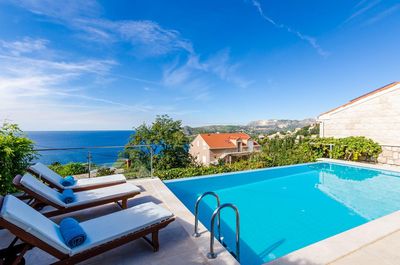 Adorable Modern Sea View Villa above Mlini near Dubrovnik