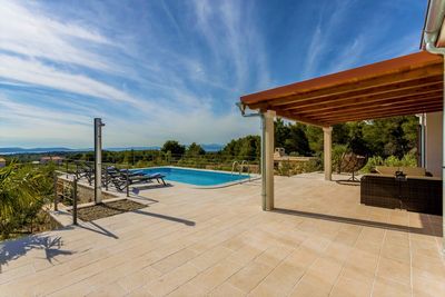 Island Brac Family Holiday House with Pool within amazing Private Yard and Olive Groves in Sutivan