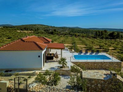 Island Brac Family Holiday House with Pool within amazing Private Yard and Olive Groves in Sutivan
