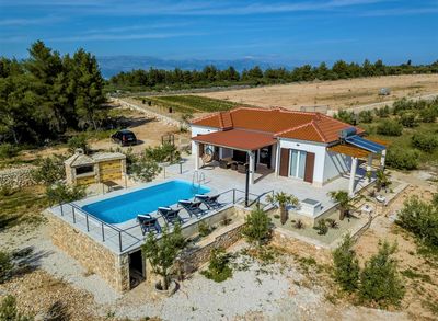 Island Brac Family Holiday House with Pool within amazing Private Yard and Olive Groves in Sutivan