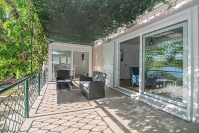 Beachfront Holiday House in Kanica with Beautiful Yard and Sea Views