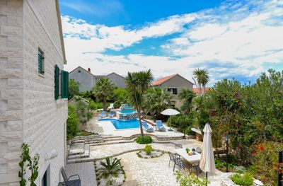 Large Island Brac Children Friendly Villa with Pool near Pebble Beach 