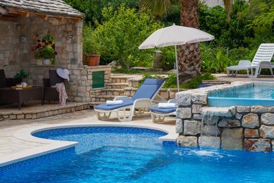 Large Island Brac Children Friendly Villa with Pool near Pebble Beach 
