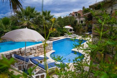 Large Island Brac Children Friendly Villa with Pool near Pebble Beach 