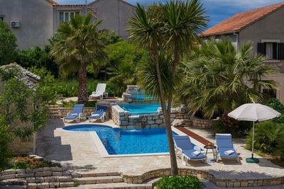 Large Island Brac Children Friendly Villa with Pool near Pebble Beach 