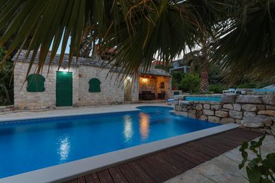 Large Island Brac Children Friendly Villa with Pool near Pebble Beach 