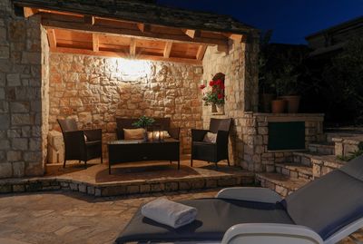 Large Island Brac Children Friendly Villa with Pool near Pebble Beach 