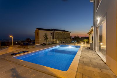 Amazing 3 Bedrooms Villa with Heated Pool and Beautiful Views above Rogoznica 