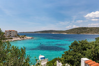 Sea Front House with Private Beach in Kanica; Rogoznica Riviera
