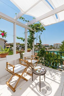 Sea Front House with Private Beach in Kanica; Rogoznica Riviera