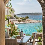 Sea Front House with Private Beach in Kanica; Rogoznica Riviera