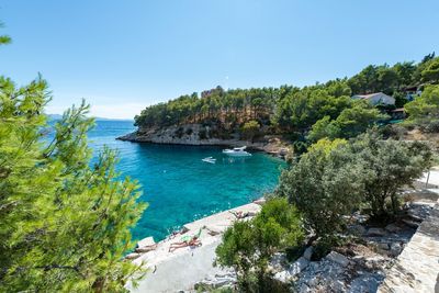 Beautiful Seafront Stone Holiday Villa with Jacuzzi Hot Tub Island Brac