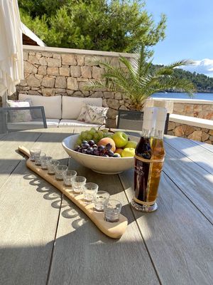Beautiful Seafront Stone Holiday Villa with Jacuzzi Hot Tub Island Brac