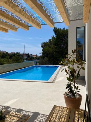 Gorgeous Seafront Family Villa with Private Pool, Tennis Court and Boat Mooring