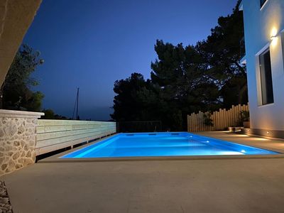 Gorgeous Seafront Family Villa with Private Pool, Tennis Court and Boat Mooring