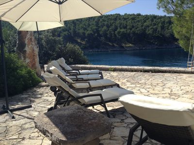 Superb  Seafront Villa with Swimming Pool and Private Boat Mooring