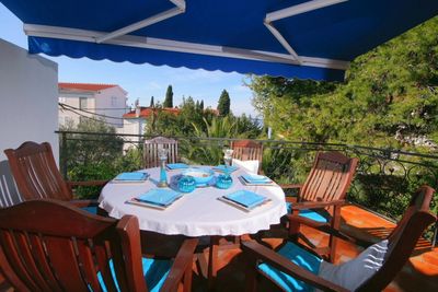 Charming Colorful Sea View House in Ciovo Island near Trogir